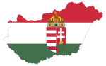 Hungary Map Flag With Stroke And Coat Of Arms